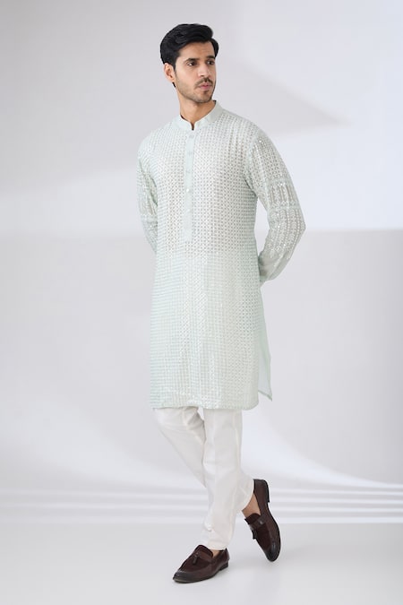 Rabani & Rakha Thread & Sequin Work Kurta & Pant Set 