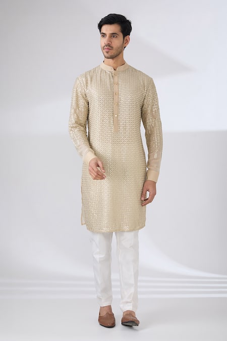 Rabani & Rakha Thread Embroidered Kurta & Pant Set 