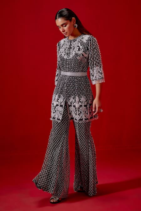 Studio22 by Pulkita Arora Bajaj Sequin Hand Embroidered Kurta & Pant Set 