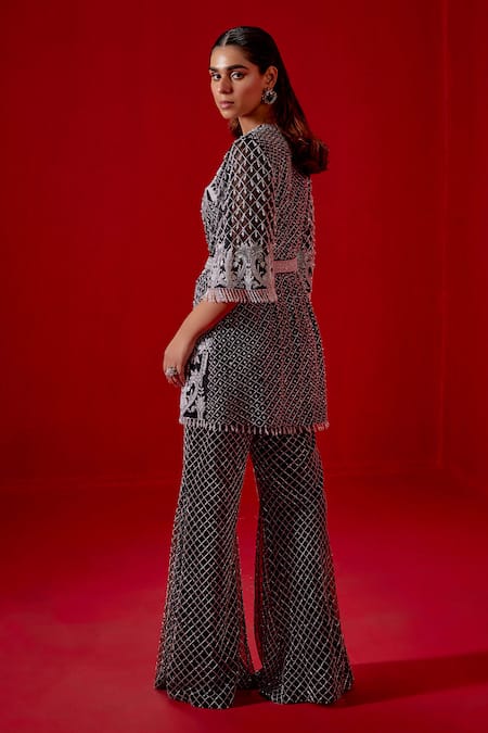 Studio22 By Pulkita Arora Bajaj Sequin Hand Embroidered Kurta & Pant Set 