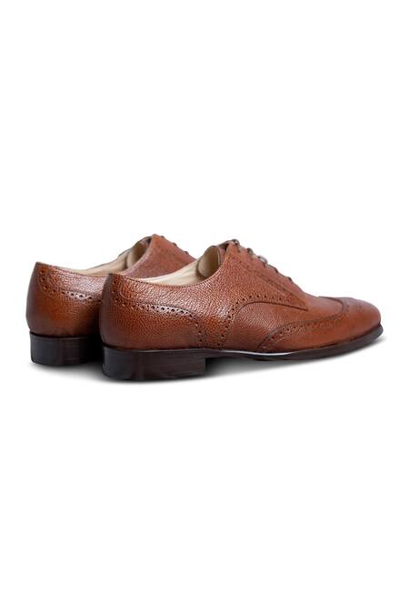 Buy_Dmodot_Brown Derbo Bruno Oxford Shoes_Online_at_Aza_Fashions