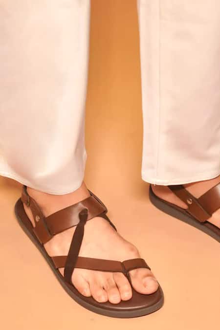 Buy BROWN SANDALS MENS, Leather Sandals Strappy Summer Shoes Men hephaestus  Online in India - Etsy