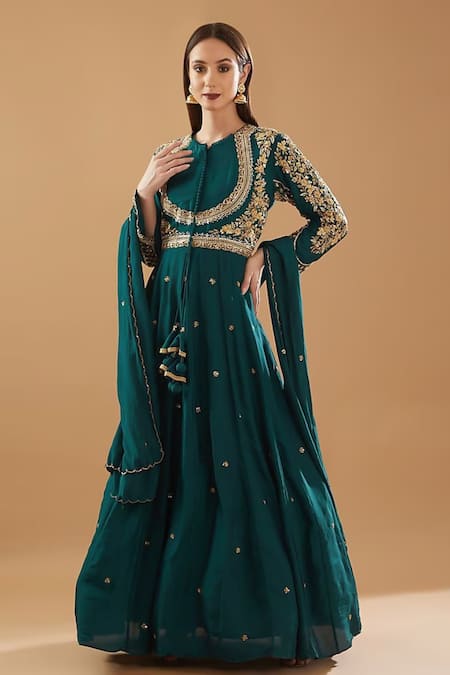 Baidehi Zardozi Work Anarkali With Dupatta 