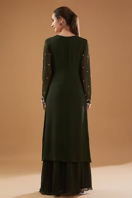 Baidehi Pearl Embroidered Kurta Sharara Set 