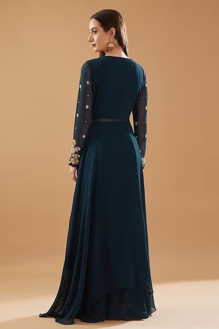 BAIDEHI Zari Embroidered Anarkali & Palazzo Set 