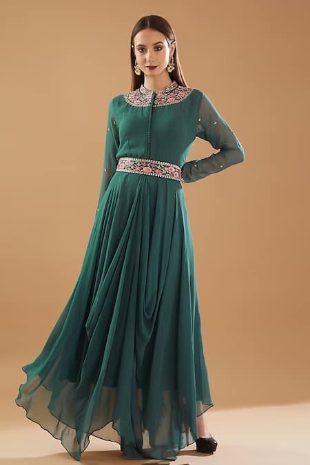 BAIDEHI Draped Zardozi Embroidered Anarkali 