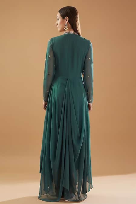 BAIDEHI Draped Zardozi Embroidered Anarkali 