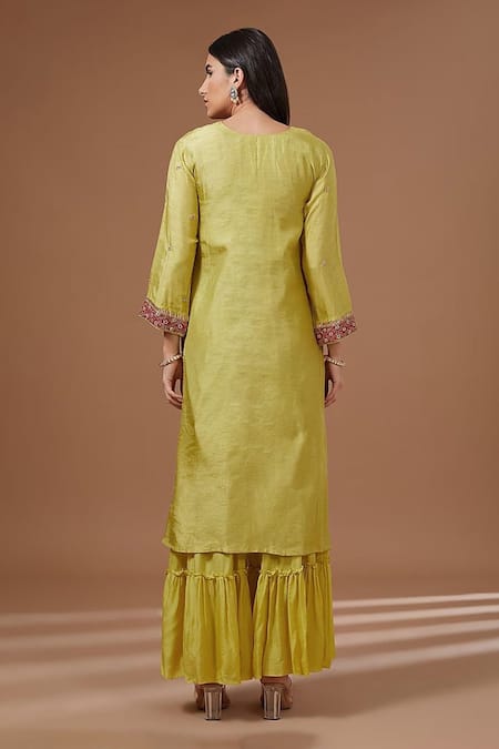 Baidehi Hand Embroidered Kurta Sharara Set 