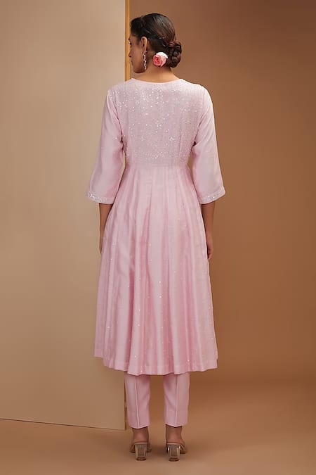 Bbaawri Geometric Yoke Embroidered Anarkali Set 