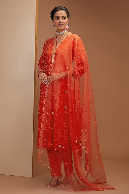 BBAAWRI Scattered Sequin Work Kurta Set 