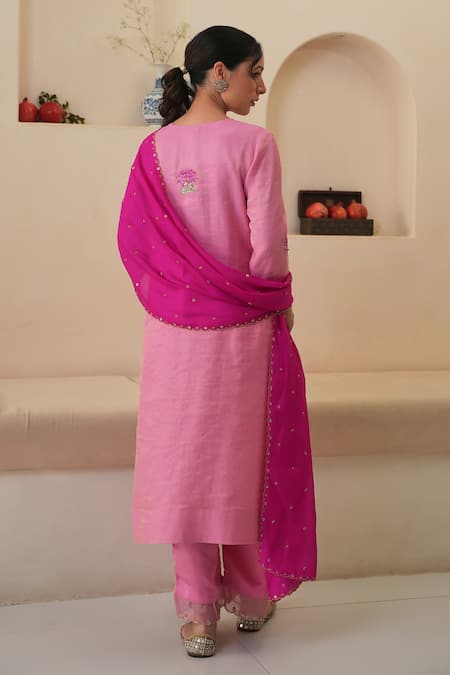 Pita Nila Rehaab Floral Hand Embroidered Kurta Palazzo Set 