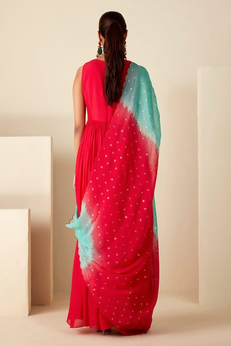 Suruchi Parakh Yoke Embroidered Anarkali With Dupatta 