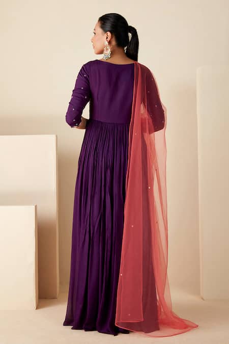 Suruchi Parakh Hand Embroidered Anarkali With Dupatta 