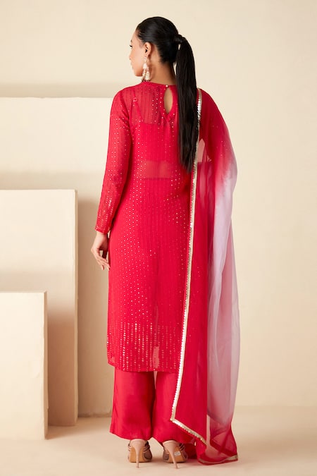 Suruchi Parakh Sequins Hand Embroidered Kurta Pant Set 