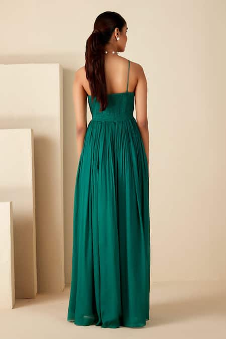 Suruchi Parakh Resham Embroidered Yoke Anarkali 