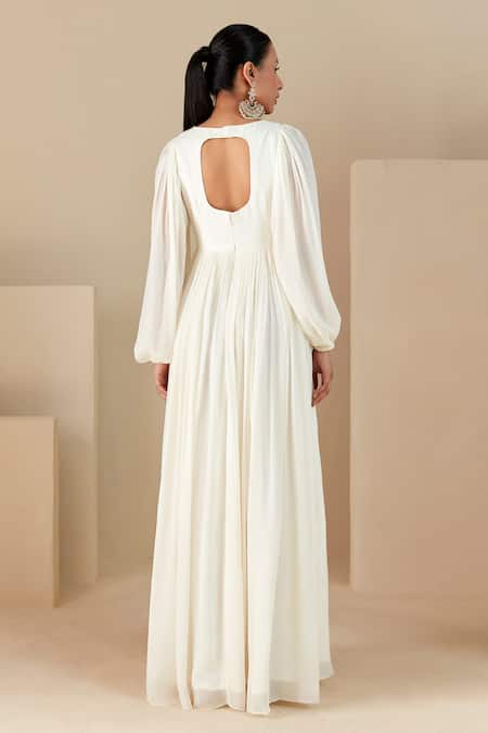 Suruchi Parakh Floral Resham Embroidered Anarkali 