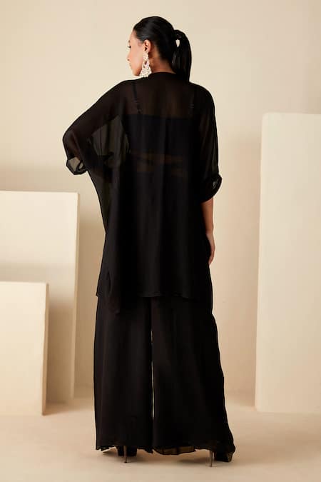 Suruchi Parakh Thread Embroidered Kaftan Kurta Pant Set 