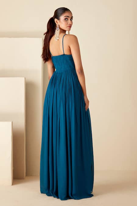 Suruchi Parakh Thread Embroidered Pleated Flared Anarkali 