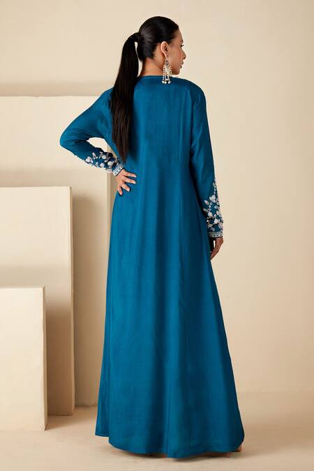 Suruchi Parakh Floral Embroidered Jacket Pant Set 