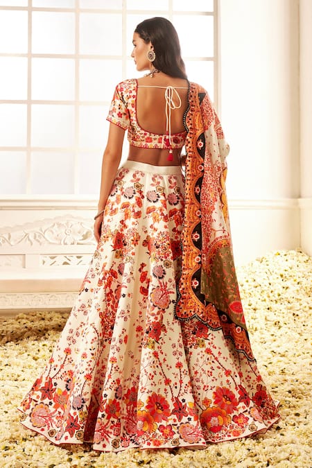 Lashkaraa Floral Vine Print Lehenga Set 