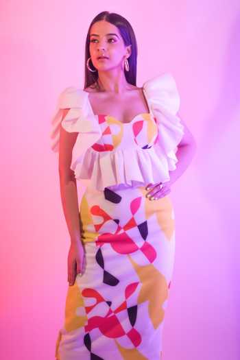 Shop Ranbir Mukherjee Calcutta Multi Color Scooba Print Cluster Sweetheart Neck Top And Skirt Set Online at Aza Fashions Shop_Ranbir Mukherjee Calcutta_Multi Color Scooba Print Cluster Sweetheart Neck Top And Skirt Set _Online_at_Aza_Fashions
