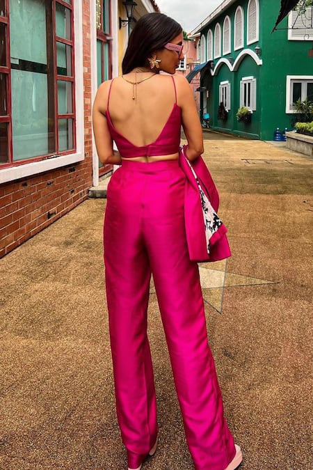 Ranbir Mukherjee Calcutta Silk Double Breasted Blazer Set 