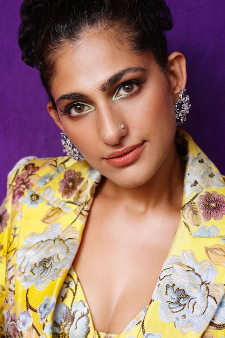 Buy Ranbir Mukherjee Calcutta Yellow Silk Woven Floral Blazer Notched Collar Pant Set Online at Aza Fashions Buy_Ranbir Mukherjee Calcutta_Yellow Silk Woven Floral Blazer Notched Collar Pant Set _Online_at_Aza_Fashions