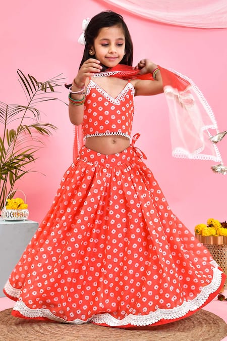 Yuvrani Jaipur Bandhej Print Lehenga Set 