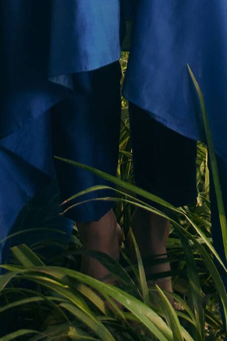 Shikha Mehta Blue Alyaa Embroidered Cape And Pant Set Online at Aza Fashions Shikha Mehta_Blue Alyaa Embroidered Cape And Pant Set _Online_at_Aza_Fashions