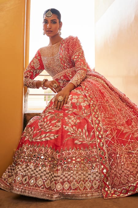 Buy The Royaleum Pink Silk, Net Pearls, Gulistan Nakshi And Embroidered Anarkali With Dupatta Online at Aza Fashions Buy_The Royaleum_Pink Silk, Net Pearls, Gulistan Nakshi And Embroidered Anarkali With Dupatta _Online_at_Aza_Fashions