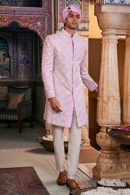 The Royaleum Embroidered Sherwani & Pant Set 