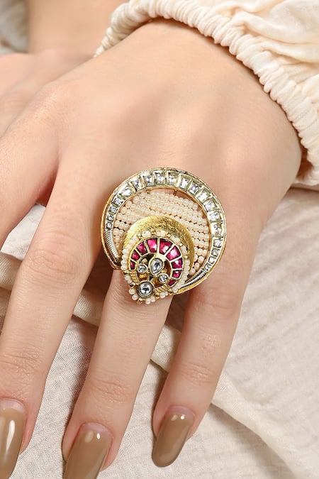 joules by radhika Divine Ruby Ring 