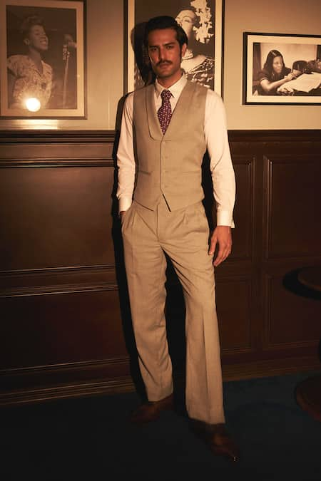 Asuka Wool Waistcoat With Trousers 