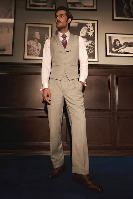 Buy Mens Tweed Slim Fit Suit Jacket Waistcoat Trousers Light Blue Wedding  Business Sold Separately Set Online in India - Etsy
