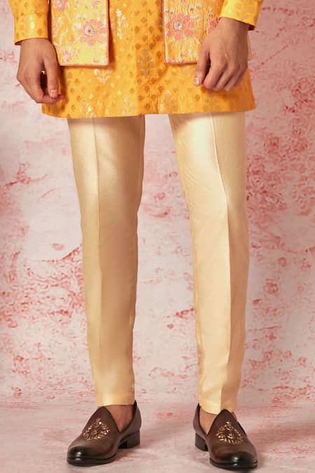 Asuka Orange Cotton, Silk, Jacquard Embroidery Floral Blossom Bundi Set Online at Aza Fashions Asuka_Orange Cotton, Silk, Jacquard Embroidery Floral Blossom Bundi Set _Online_at_Aza_Fashions