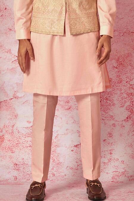 Asuka_Cream Chanderi Silk, Brocade Embroidery, Zari Floral Dori Bundi Set _Online_at_Aza_Fashions