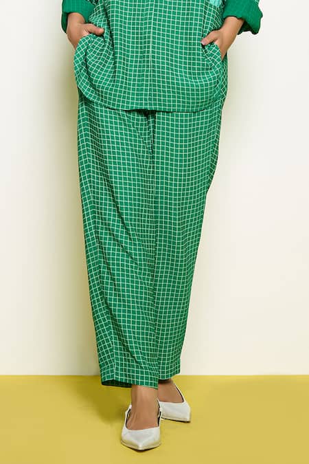 Pooja Rajgarhia Gupta Chequered Pattern Straight Pant 