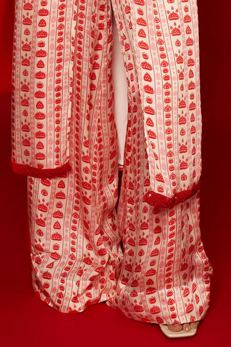 Buy Essay By Sumedha Agrawal White Organza Beads, Mirrors, Embroidery Lotus Stripe Print Kurta Palazzo Set Online at Aza Fashions Buy_Essay By Sumedha Agrawal_White Organza Beads, Mirrors, Embroidery Lotus Stripe Print Kurta Palazzo Set _Online_at_Aza_Fashions