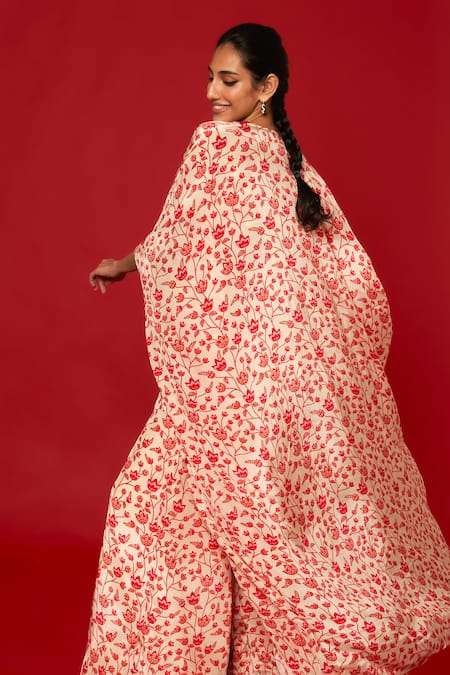 Essay By Sumedha Agrawal Lotus Vine Print Cape Palazzo Set 