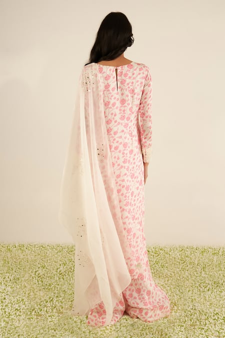 Essay By Sumedha Agrawal Lotus Print Straight Kurta Set 