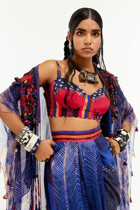 Buy Aseem Kapoor Multi Color Cotton, Silk Sequins, Embroidery Blouse Online at Aza Fashions Buy_Aseem Kapoor_Multi Color Cotton, Silk Sequins, Embroidery Blouse _Online_at_Aza_Fashions