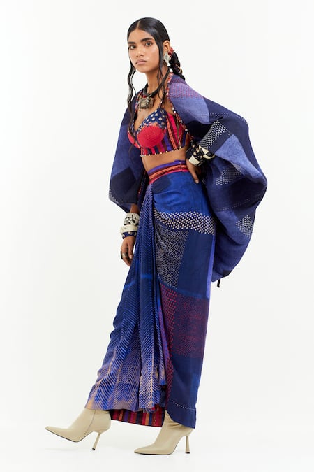 Buy Aseem Kapoor Blue Crepe Embroidery Gami Jacket Online at Aza Fashions Buy_Aseem Kapoor_Blue Crepe Embroidery Gami Jacket _Online_at_Aza_Fashions