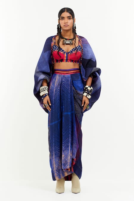 Aseem Kapoor Blue Crepe Embroidery Gami Jacket at Aza Fashions Aseem Kapoor_Blue Crepe Embroidery Gami Jacket _at_Aza_Fashions