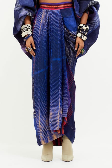 Aseem Kapoor Blue Cotton, Silk, Viscose Embroidery Sweetheart Neck, Gami Jacket Skirt Set Online at Aza Fashions Aseem Kapoor_Blue Cotton, Silk, Viscose Embroidery Sweetheart Neck, Gami Jacket Skirt Set _Online_at_Aza_Fashions