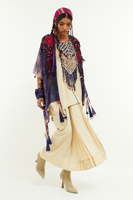 Buy Aseem Kapoor Blue Viscose, Organza Beads, Gota Patti Vaayu Embroidered Jacket Online at Aza Fashions Buy_Aseem Kapoor_Blue Viscose, Organza Beads, Gota Patti Vaayu Embroidered Jacket _Online_at_Aza_Fashions