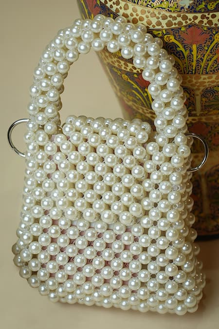 Cilwana Studio Handmade Pearl Embellished Mini Bag 
