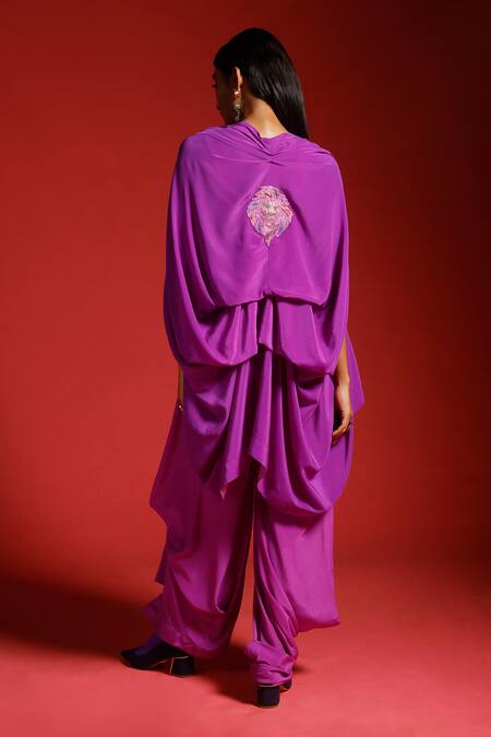 Megha Garg Flared Sleeve Cape Pant Set 