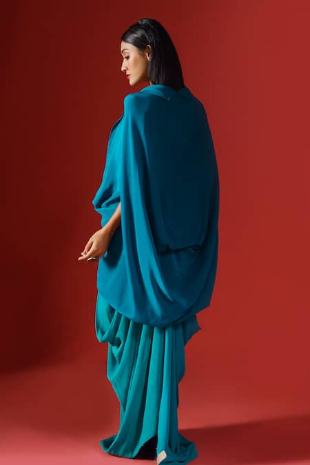 Megha Garg Solid Draped Top & Pant Set 