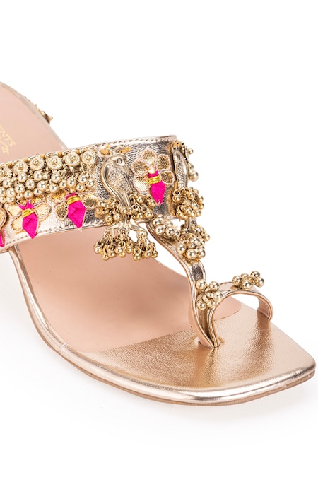 Metallic Rhinestone Decor Sandals Flat Sandals for Women (Color : Gold,  Size : CN39.) : Amazon.ca: Clothing, Shoes & Accessories