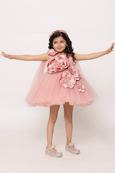 Buy Janyas Closet Purple Silk, Net, Linen Fabric Flowers, Pearls Princess Embellished Dress Online at Aza Fashions Buy_Janyas Closet_Purple Silk, Net, Linen Fabric Flowers, Pearls Princess Embellished Dress_Online_at_Aza_Fashions